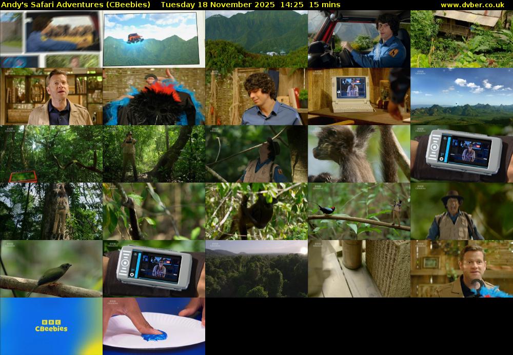 Andy's Safari Adventures (CBeebies) Tuesday 18 November 2025 14:25 - 14:40