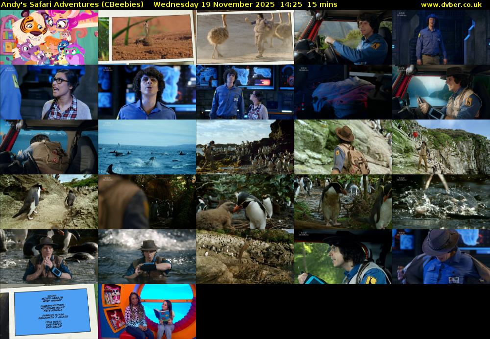 Andy's Safari Adventures (CBeebies) Wednesday 19 November 2025 14:25 - 14:40