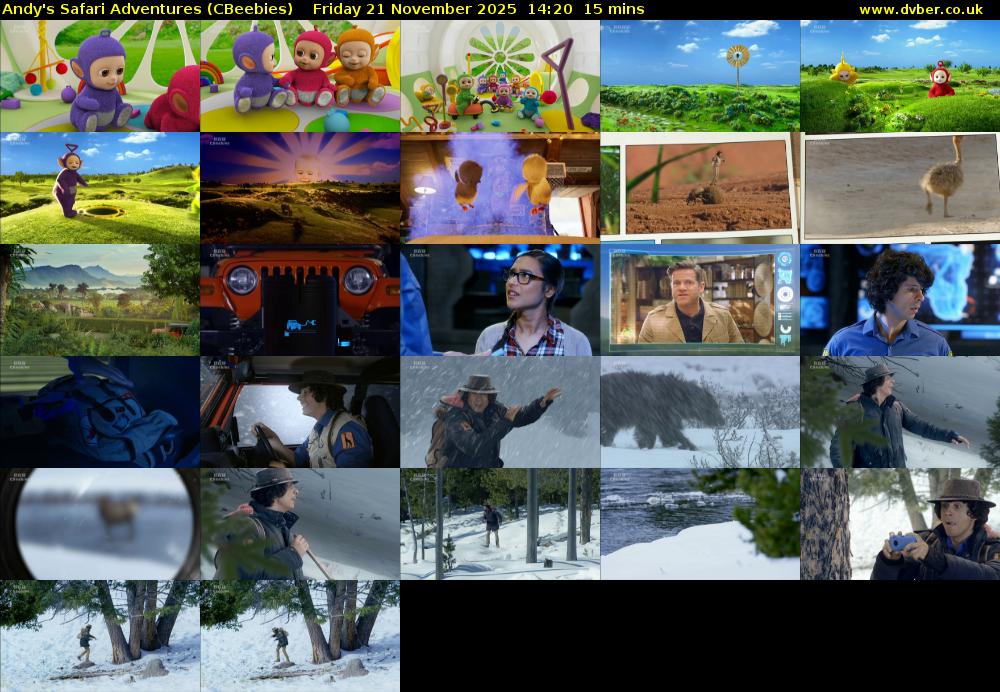 Andy's Safari Adventures (CBeebies) Friday 21 November 2025 14:20 - 14:35