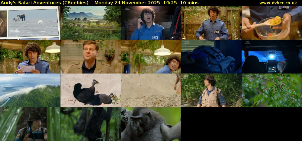 Andy's Safari Adventures (CBeebies) Monday 24 November 2025 14:25 - 14:35