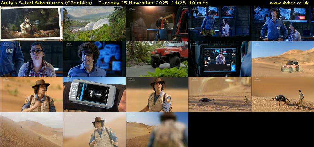 Andy's Safari Adventures (CBeebies) Tuesday 25 November 2025 14:25 - 14:35