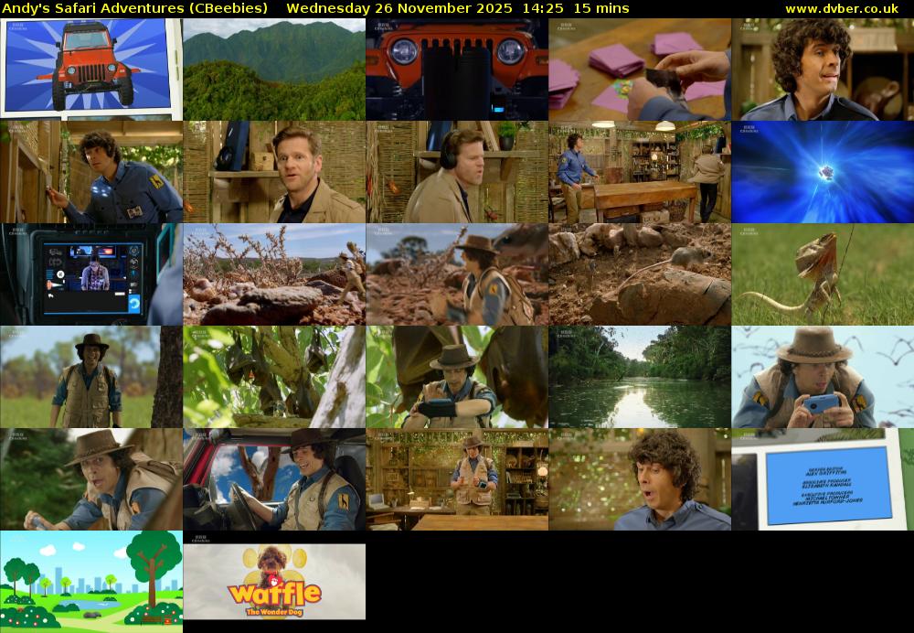 Andy's Safari Adventures (CBeebies) Wednesday 26 November 2025 14:25 - 14:40