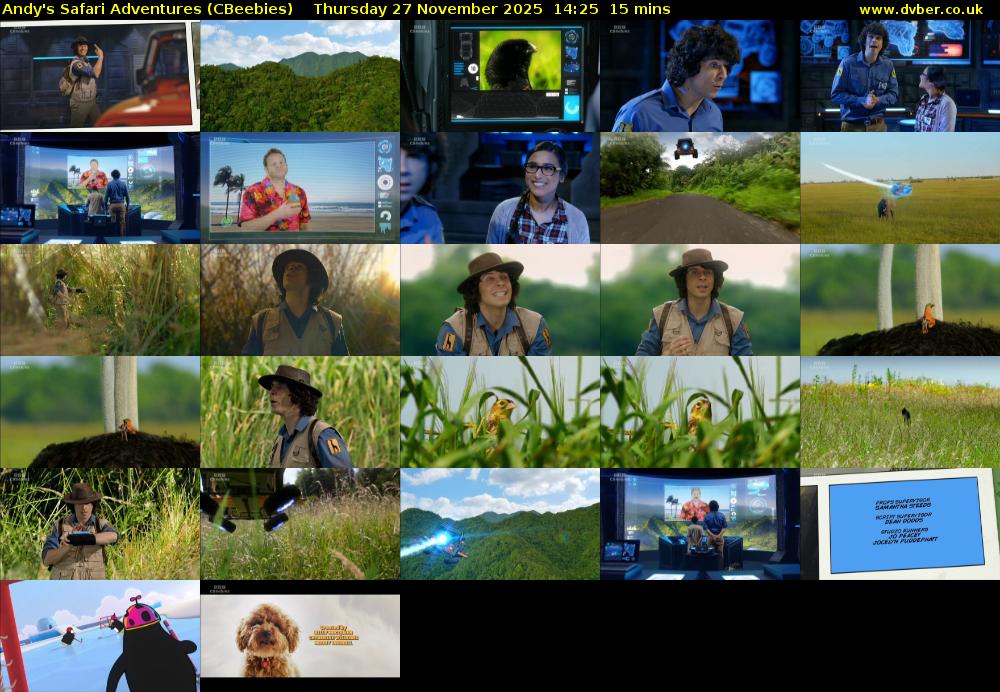 Andy's Safari Adventures (CBeebies) Thursday 27 November 2025 14:25 - 14:40