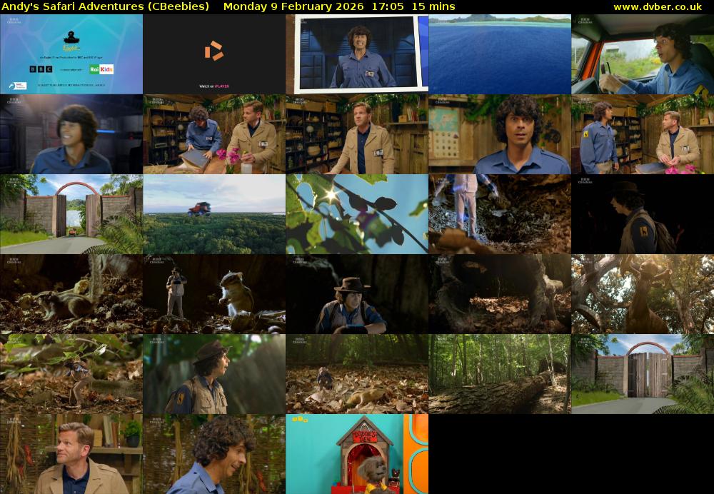 Andy's Safari Adventures (CBeebies) Monday 9 February 2026 17:05 - 17:20