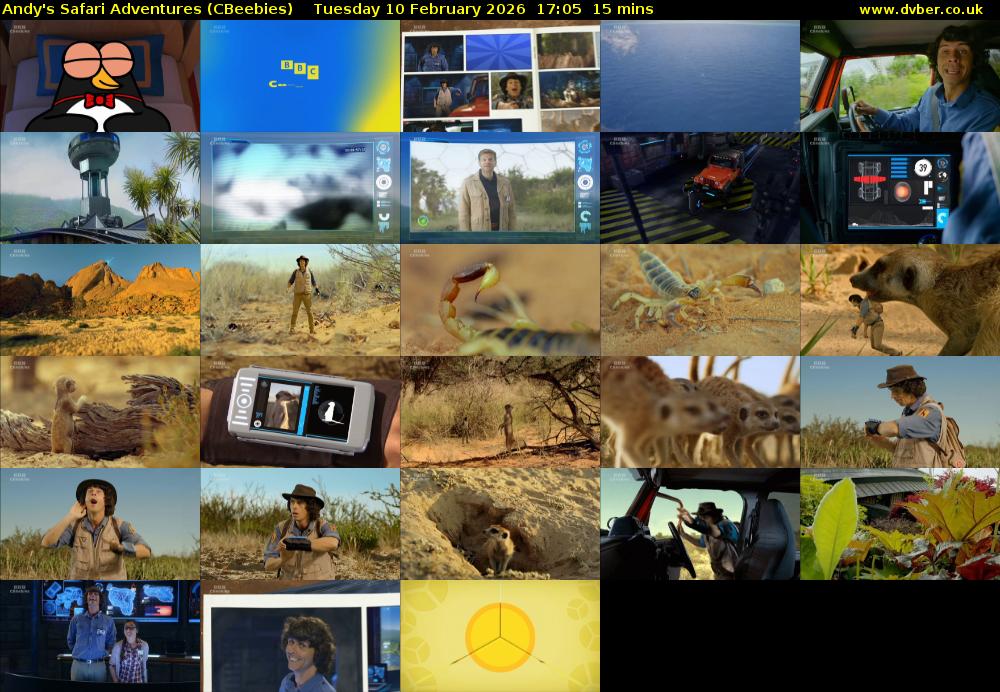 Andy's Safari Adventures (CBeebies) Tuesday 10 February 2026 17:05 - 17:20