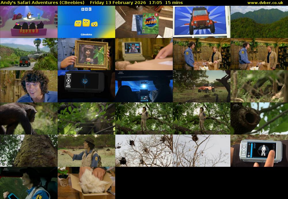 Andy's Safari Adventures (CBeebies) Friday 13 February 2026 17:05 - 17:20