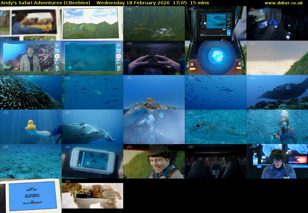 Andy's Safari Adventures (CBeebies) Wednesday 18 February 2026 17:05 - 17:20