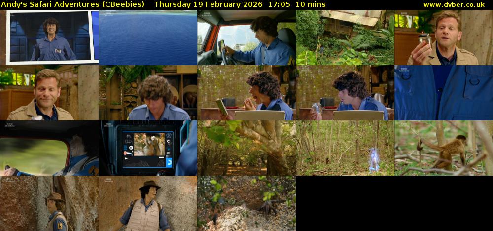 Andy's Safari Adventures (CBeebies) Thursday 19 February 2026 17:05 - 17:15
