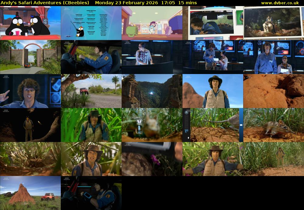 Andy's Safari Adventures (CBeebies) Monday 23 February 2026 17:05 - 17:20