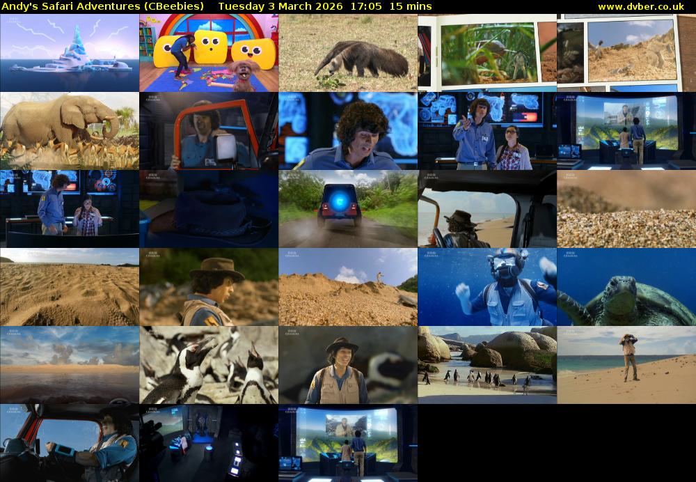 Andy's Safari Adventures (CBeebies) Tuesday 3 March 2026 17:05 - 17:20