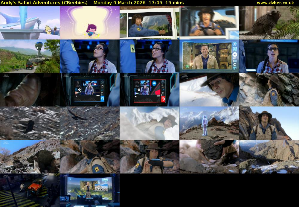 Andy's Safari Adventures (CBeebies) Monday 9 March 2026 17:05 - 17:20