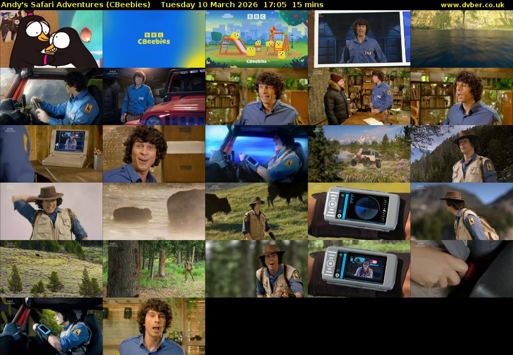 Andy's Safari Adventures (CBeebies) Tuesday 10 March 2026 17:05 - 17:20