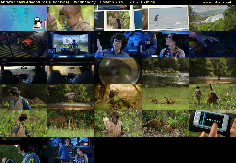 Andy's Safari Adventures (CBeebies) Wednesday 11 March 2026 17:05 - 17:20