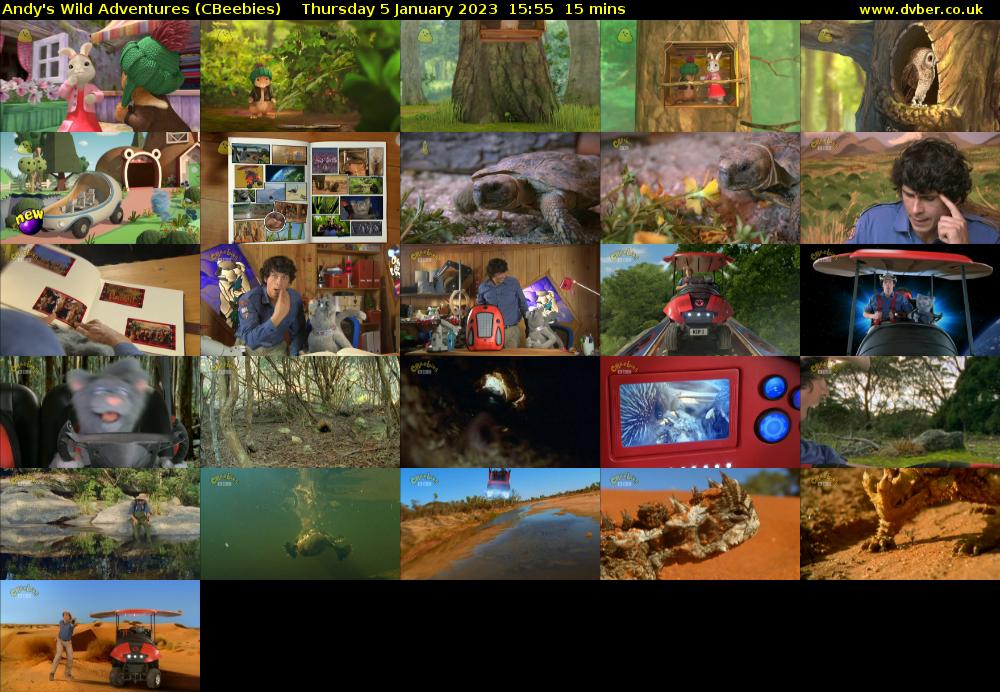 Andy's Wild Adventures (CBeebies) Thursday 5 January 2023 15:55 - 16:10