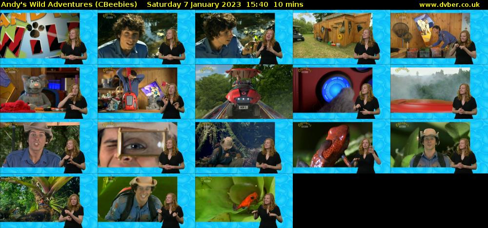 Andy's Wild Adventures (CBeebies) Saturday 7 January 2023 15:40 - 15:50