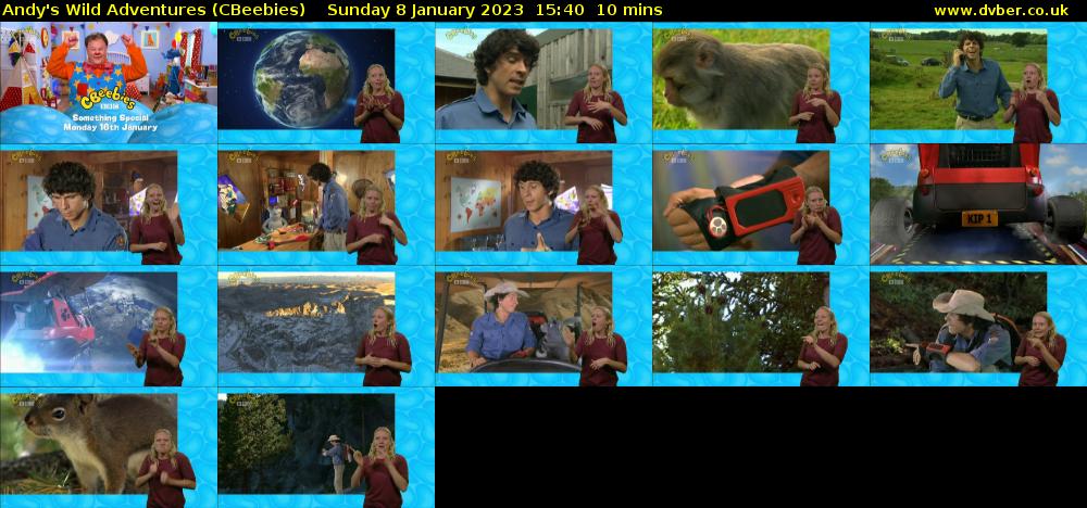 Andy's Wild Adventures (CBeebies) Sunday 8 January 2023 15:40 - 15:50