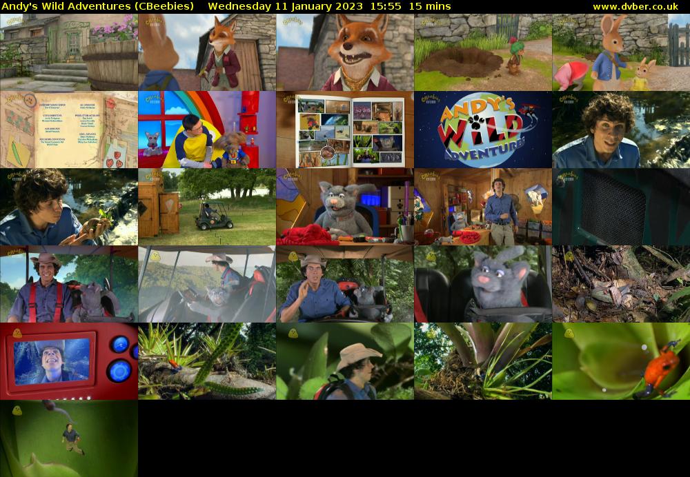 Andy's Wild Adventures (CBeebies) Wednesday 11 January 2023 15:55 - 16:10