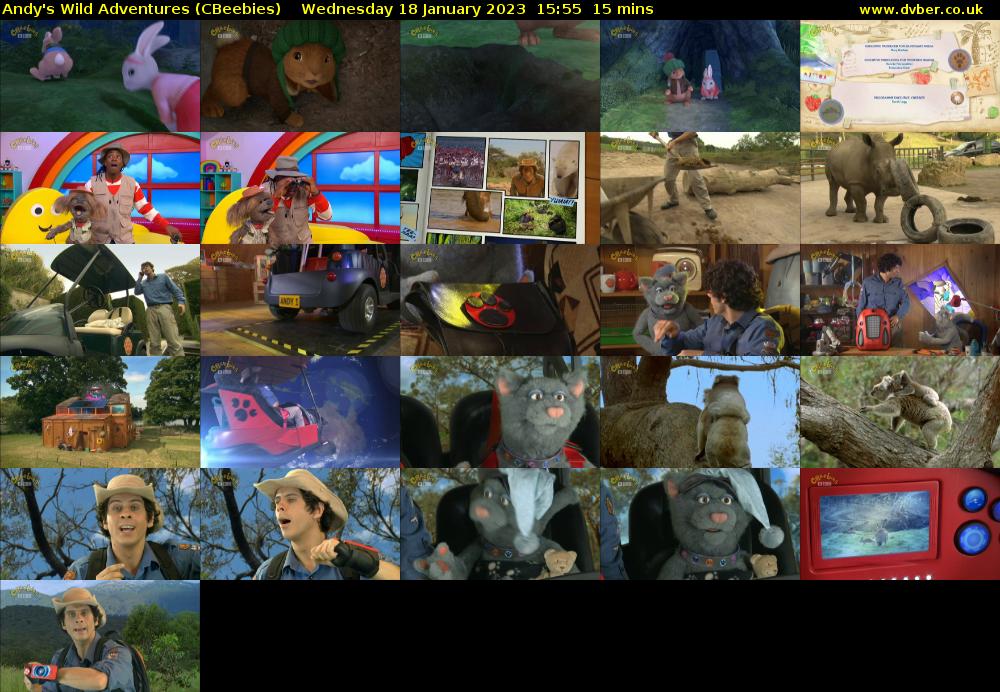 Andy's Wild Adventures (CBeebies) Wednesday 18 January 2023 15:55 - 16:10