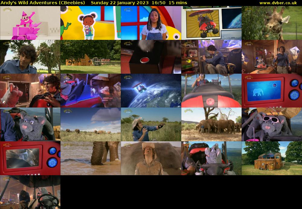 Andy's Wild Adventures (CBeebies) Sunday 22 January 2023 16:50 - 17:05