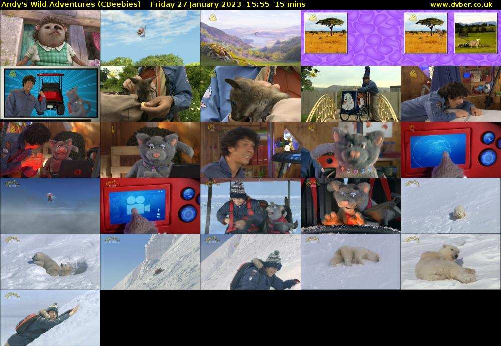 Andy's Wild Adventures (CBeebies) Friday 27 January 2023 15:55 - 16:10