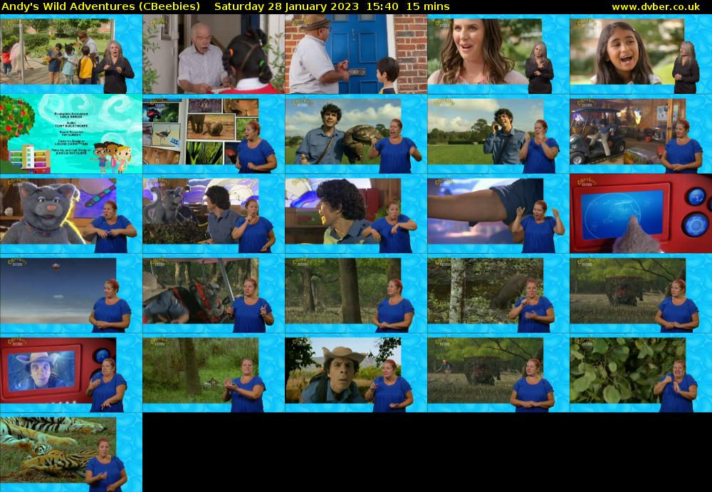 Andy's Wild Adventures (CBeebies) Saturday 28 January 2023 15:40 - 15:55