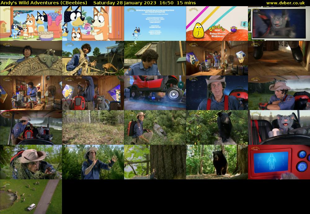 Andy's Wild Adventures (CBeebies) Saturday 28 January 2023 16:50 - 17:05