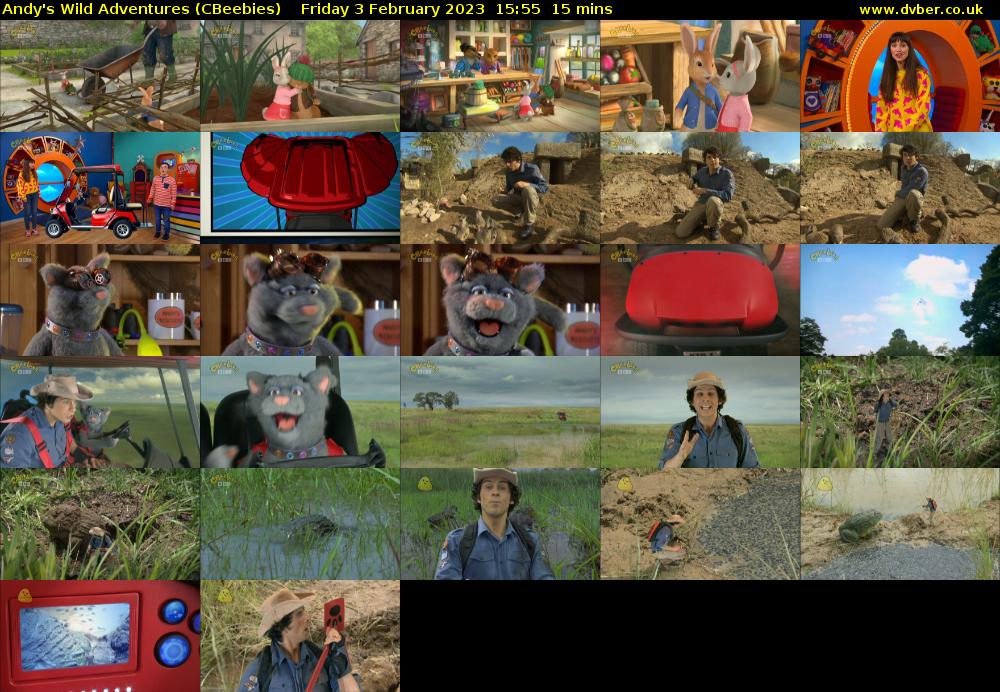 Andy's Wild Adventures (CBeebies) Friday 3 February 2023 15:55 - 16:10