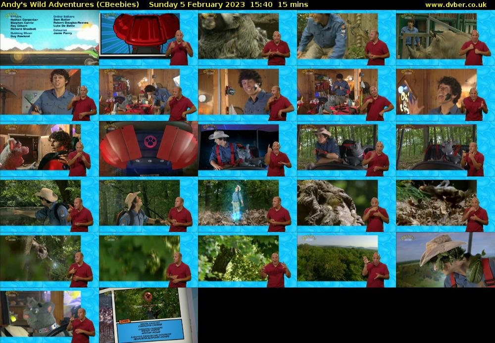 Andy's Wild Adventures (CBeebies) Sunday 5 February 2023 15:40 - 15:55