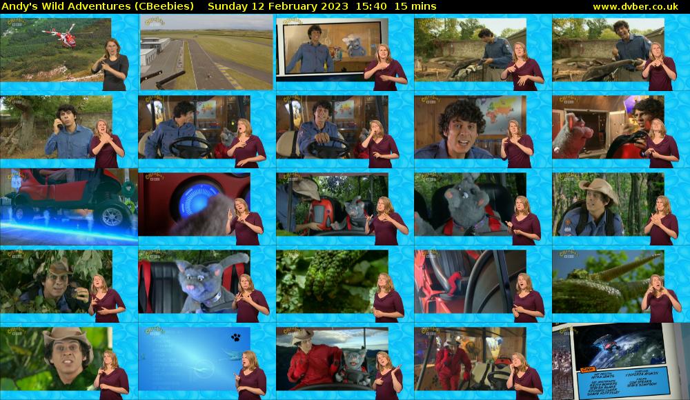 Andy's Wild Adventures (CBeebies) Sunday 12 February 2023 15:40 - 15:55