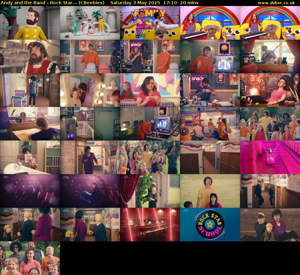 Andy and the Band - Rock Star... (CBeebies) Saturday 3 May 2025 17:10 - 17:30