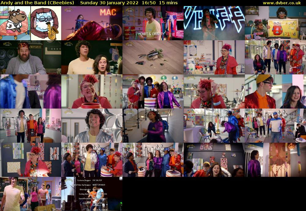 Andy and the Band (CBeebies) Sunday 30 January 2022 16:50 - 17:05