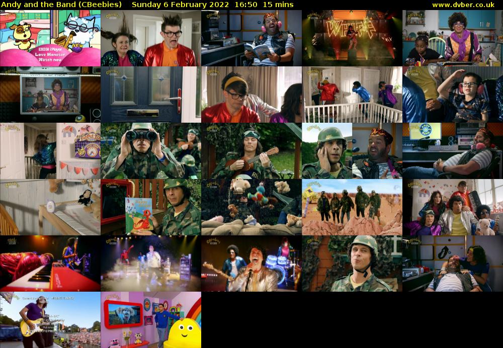 Andy and the Band (CBeebies) Sunday 6 February 2022 16:50 - 17:05