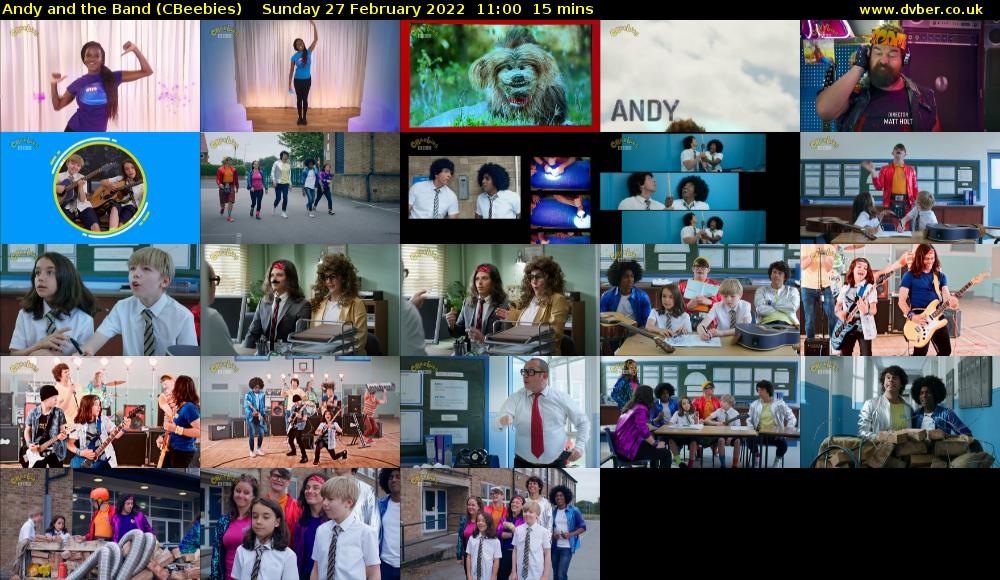 Andy and the Band (CBeebies) Sunday 27 February 2022 11:00 - 11:15