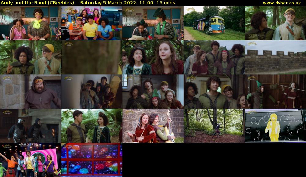 Andy and the Band (CBeebies) Saturday 5 March 2022 11:00 - 11:15