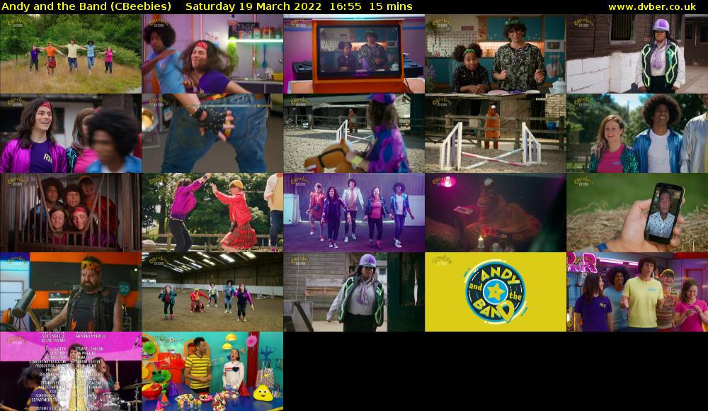 Andy and the Band (CBeebies) Saturday 19 March 2022 16:55 - 17:10