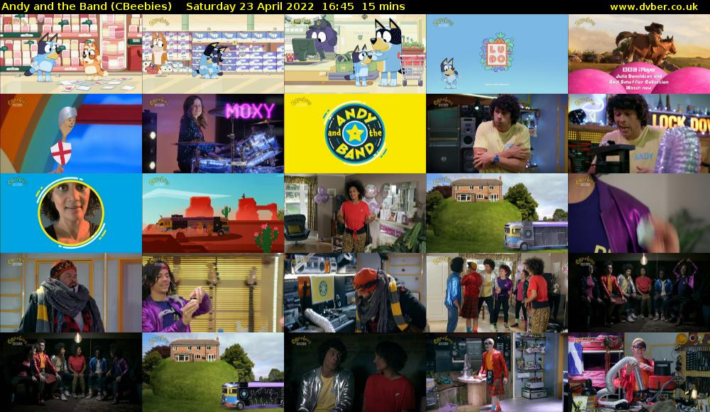 Andy and the Band (CBeebies) Saturday 23 April 2022 16:45 - 17:00