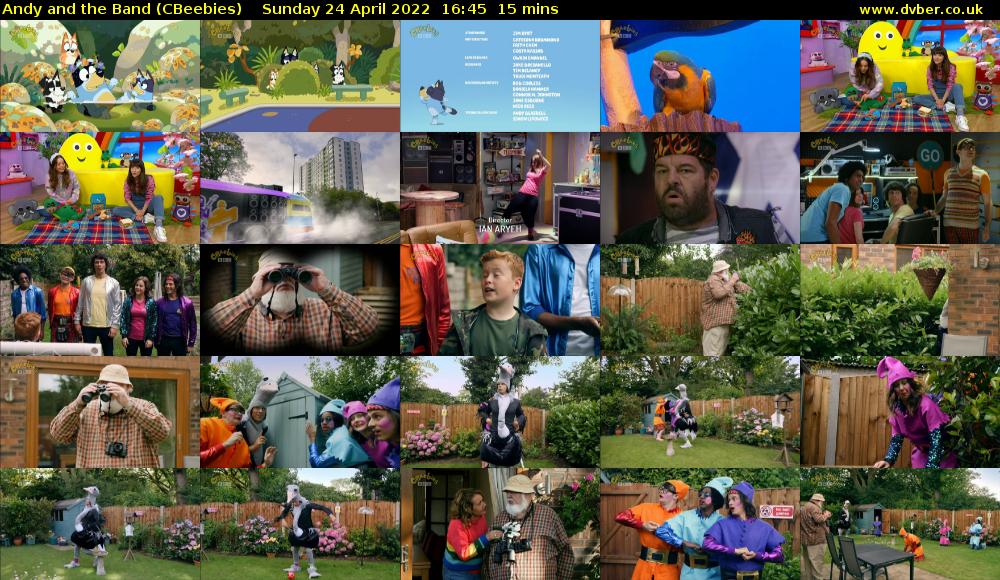 Andy and the Band (CBeebies) Sunday 24 April 2022 16:45 - 17:00