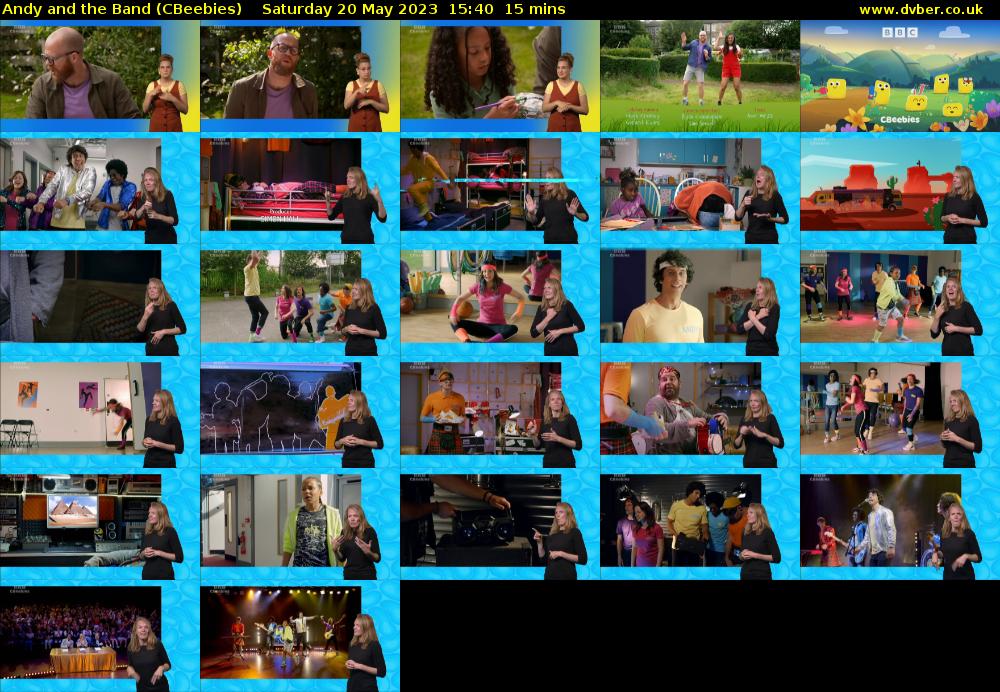 Andy and the Band (CBeebies) Saturday 20 May 2023 15:40 - 15:55