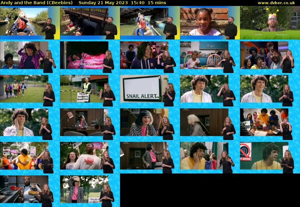 Andy and the Band (CBeebies) Sunday 21 May 2023 15:40 - 15:55