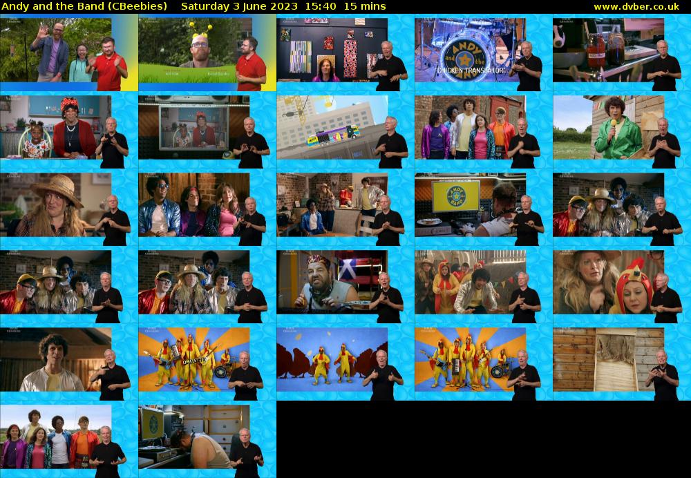 Andy and the Band (CBeebies) Saturday 3 June 2023 15:40 - 15:55