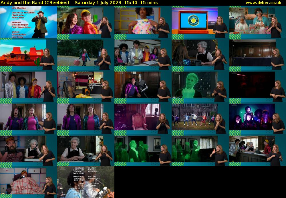 Andy and the Band (CBeebies) Saturday 1 July 2023 15:40 - 15:55