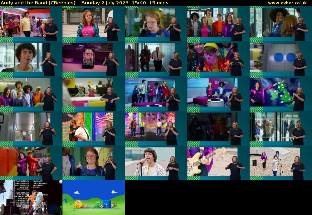 Andy and the Band (CBeebies) Sunday 2 July 2023 15:40 - 15:55