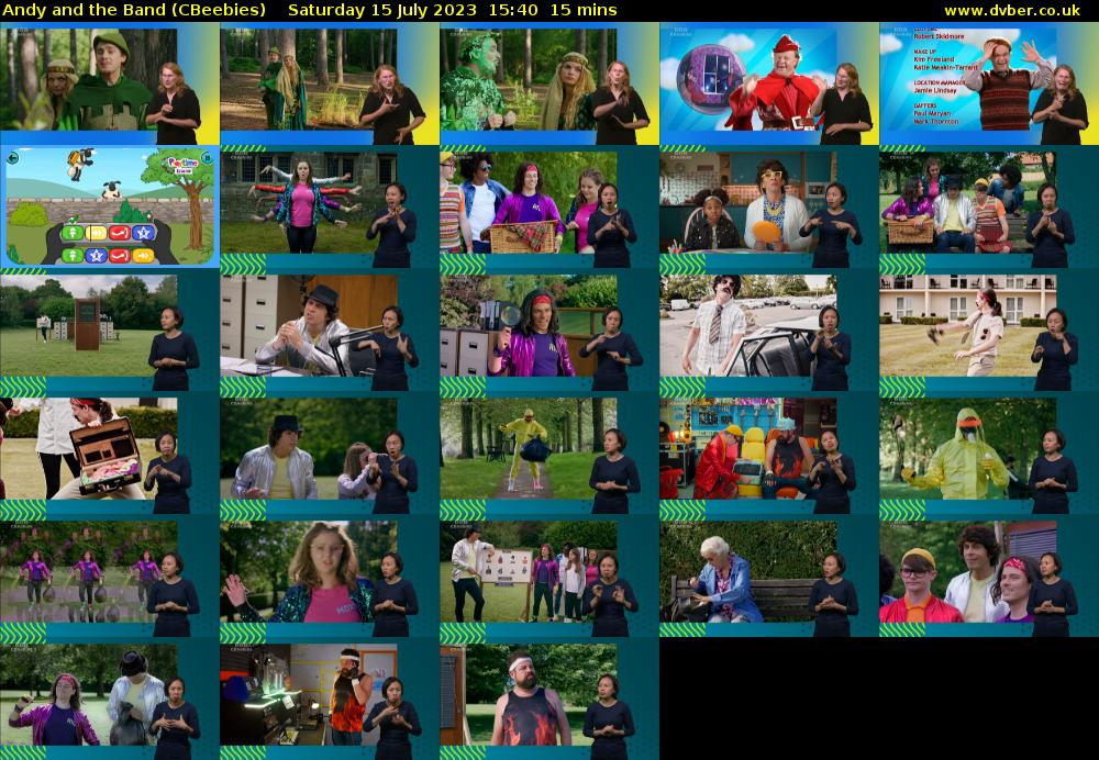 Andy and the Band (CBeebies) Saturday 15 July 2023 15:40 - 15:55