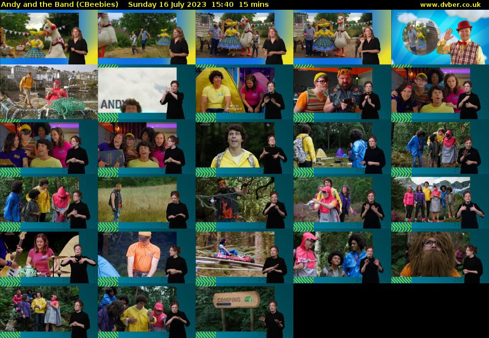 Andy and the Band (CBeebies) Sunday 16 July 2023 15:40 - 15:55