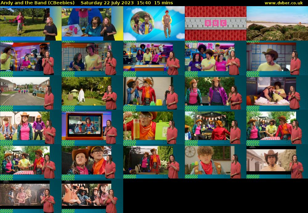 Andy and the Band (CBeebies) Saturday 22 July 2023 15:40 - 15:55