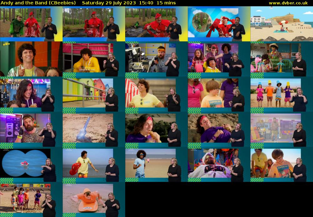 Andy and the Band (CBeebies) Saturday 29 July 2023 15:40 - 15:55
