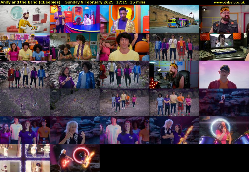 Andy and the Band (CBeebies) Sunday 9 February 2025 17:15 - 17:30