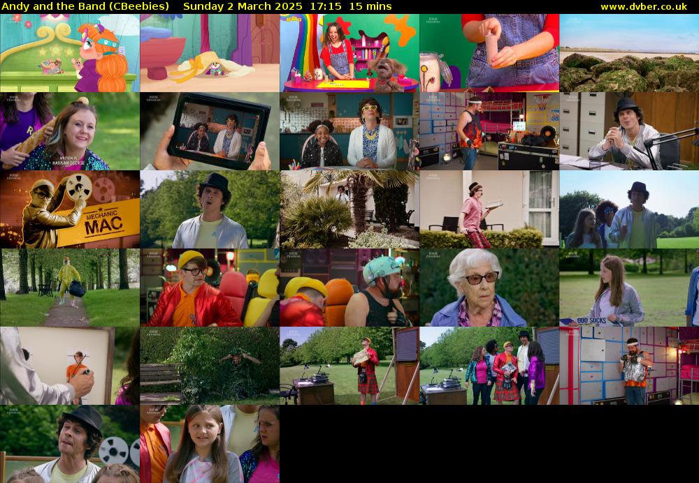 Andy and the Band (CBeebies) Sunday 2 March 2025 17:15 - 17:30