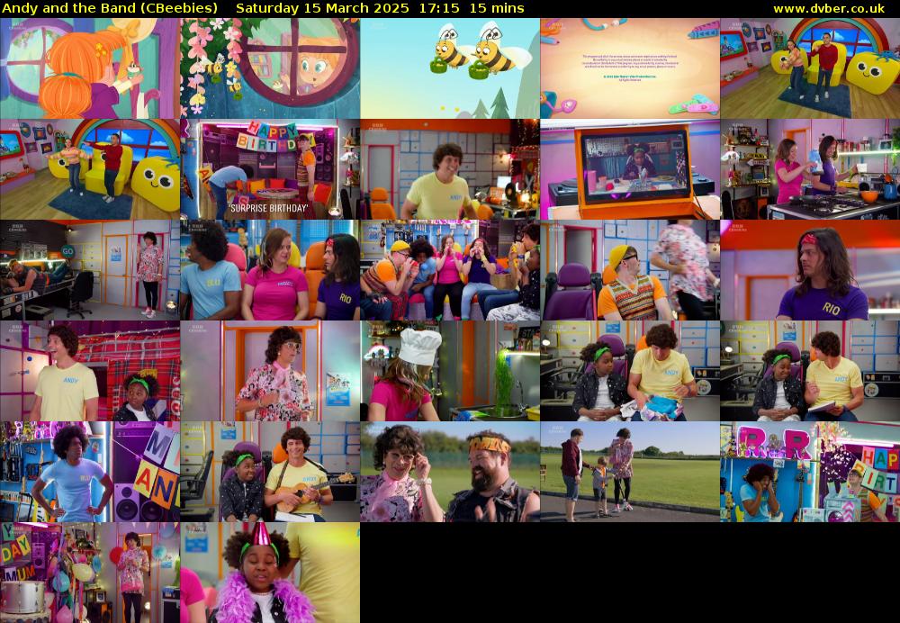 Andy and the Band (CBeebies) Saturday 15 March 2025 17:15 - 17:30
