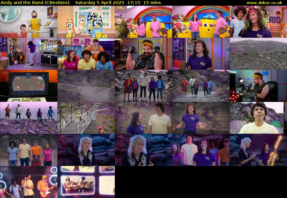 Andy and the Band (CBeebies) Saturday 5 April 2025 17:15 - 17:30